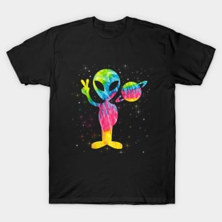 Alien Peace Sign Shirt T-Shirt